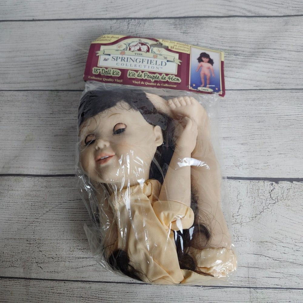 Springfield Collection 18” Brunette Full Body Doll Kit Laura New Old Stock 1996
